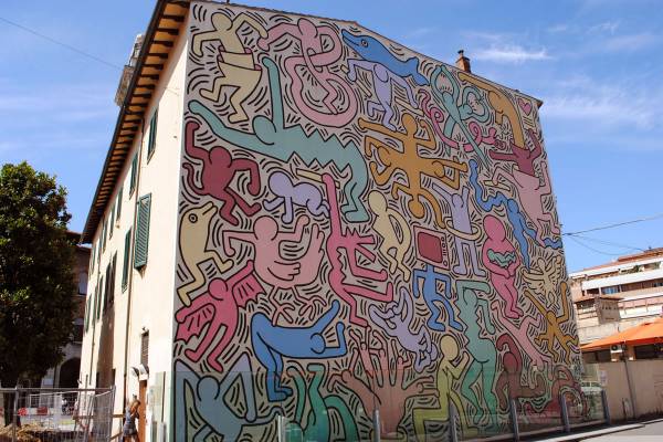 MURALE TUTTOMONDO di Keith Haring - LE TANTE BELLEZZE di PISA.....